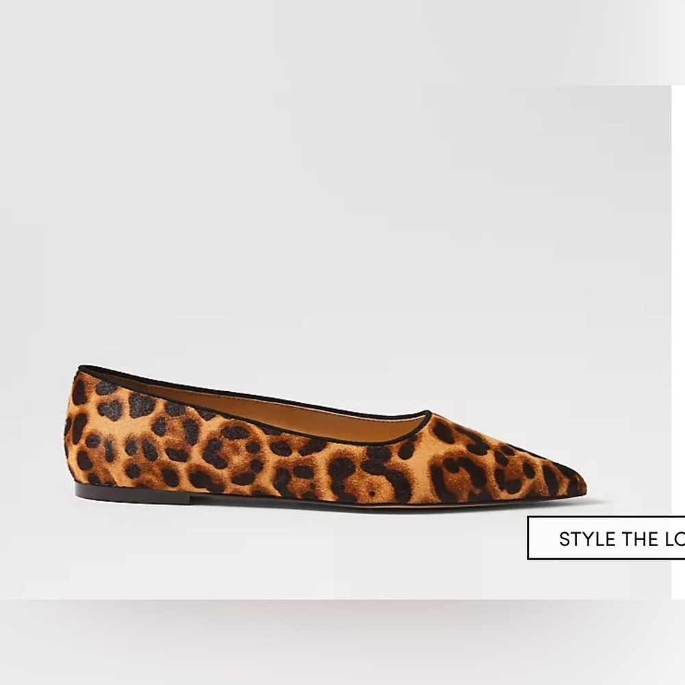Ann Taylor Leopard Calf Hair Flats LIKE NEW!
